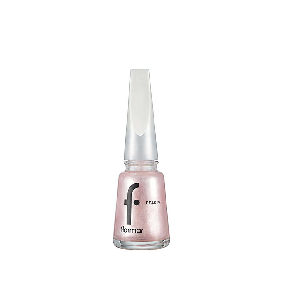 Flormar Pearly Pink Pearl Nail Polish: Long Lasting, Shimmering Shine & Chip Resistant - Gorgeous Pearl Effect Colors.
