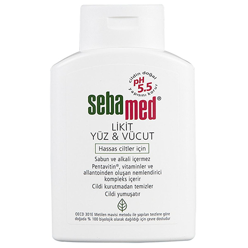 Sebamed Liquid Face and Body Cleanser - Gentle pH 5.5 Skincare for Sensitive Skin, Moisturizing & Vitamin-Enriched
