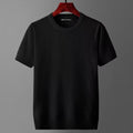 Men's Ice Silk Cut-out Top Summer Cool Thin Short-sleeved Sweater