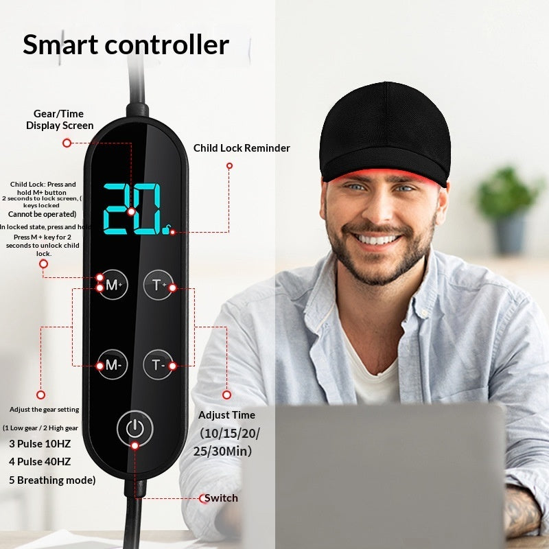 180LED Infrared Phototherapy Cap, Red Light Hot Compress For Hair Care
