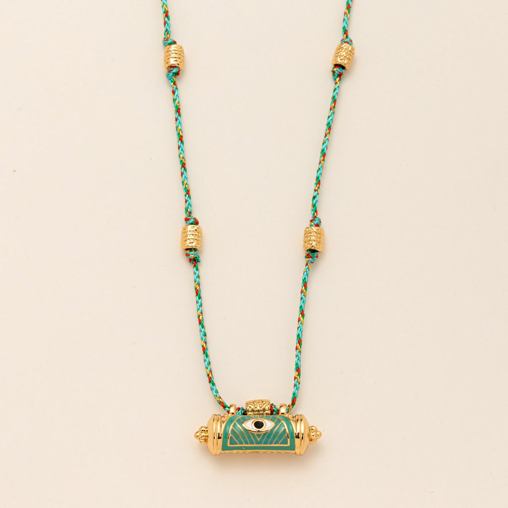 Evil Eye Kaleidoscope Necklace Clavicle Chain
