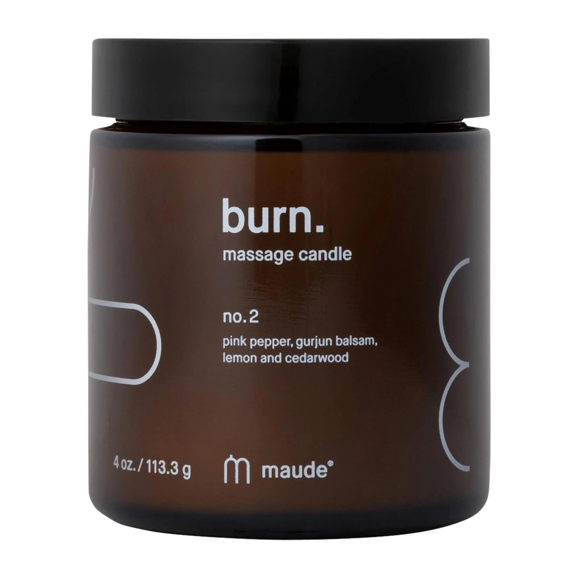 burn - Jojoba Oil Massage Candle for Skin Softening & Relaxation, Cruelty-Free & Natural Ingredients