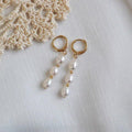 Womens Natural Freshwater Pearl Earrings