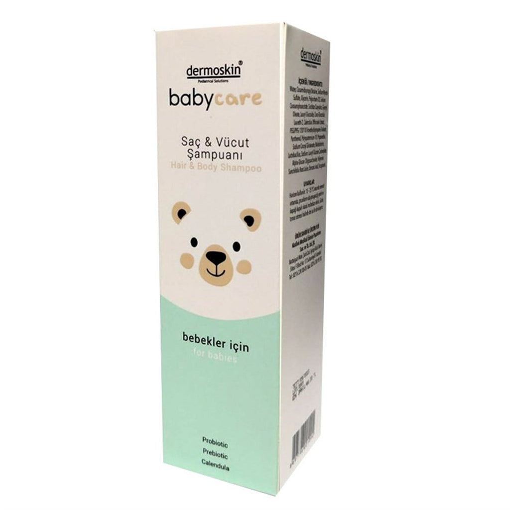 Dermoskin BabyCare Gentle Baby Shampoo & Body Wash - 7.78 fl oz, Moisturizing, Probiotic, Natural Baby Hygiene