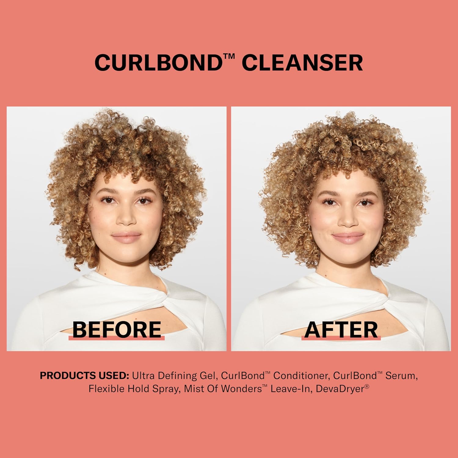 DevaCurl CurlBond Re-Coiling Mild Lather Cleanser Curly Hair 32 fl oz