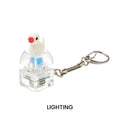 DOWMOO Glowing Button Squeeze Keychain - Glowing, Press And Flashing, Stress-Relief Pendant - Little Duck Keychain
