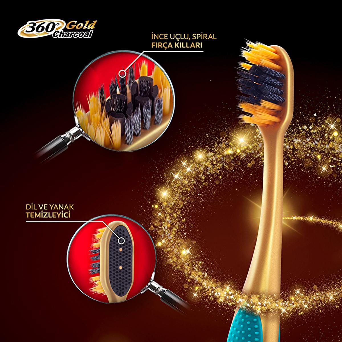 Colgate 360 Gold Manual Toothbrush - Effective Oral Hygiene with Antimicrobial Bristles