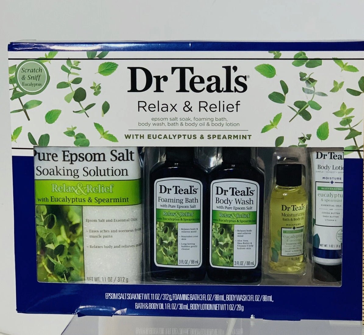 Dr Teal's Relax & Relief Bath & Body Gift Set, Eucalyptus & Spearmint