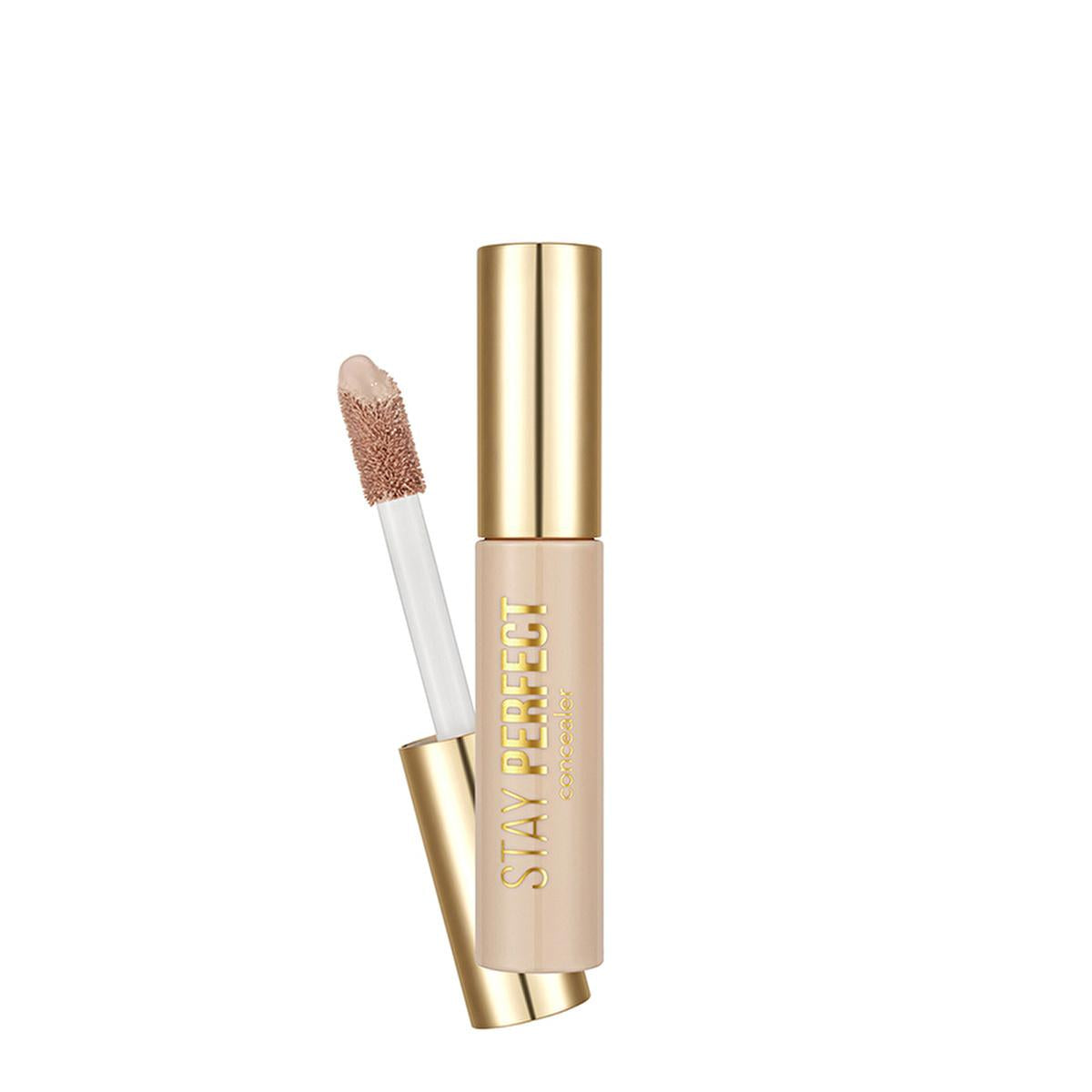 Flormar Stay Perfect Concealer: High Pigment, Long Lasting, Natural Finish - Covers Dark Circles & Blemishes, Moisturizing, Floral Scent, Light Beige