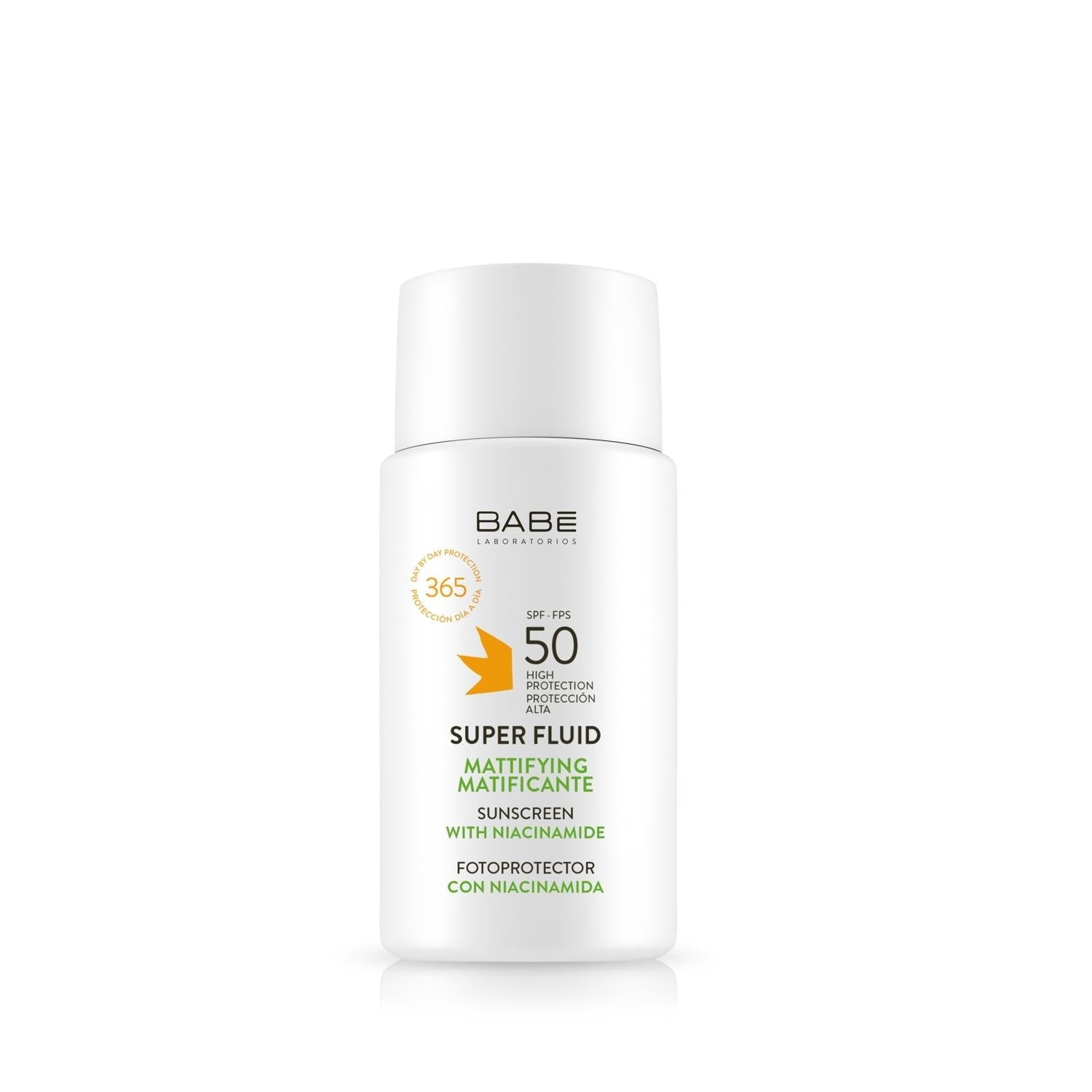 Babe Super Fluid Mattifying Sunscreen SPF50+ 50ml - Lightweight, Oil-Free Sun Protection for Oily Skin