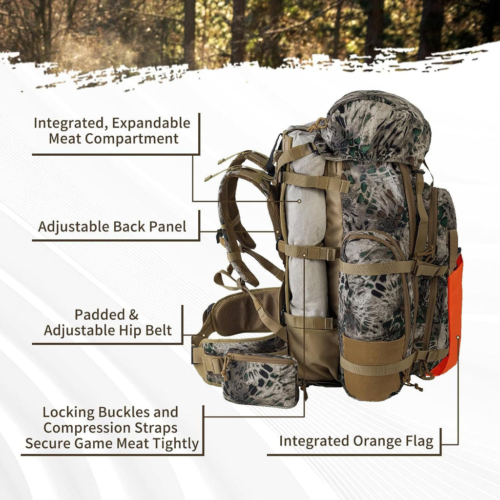 Mens And Womens Military-style Large-capacity Hiking Backpack