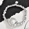 3Pcs Trendy Broken Silver Big Pearl Jewelry Set For Women, Necklace Bracelet Earring Matching Set, Dainty Elegant Sweater Chain Fashion Jewelry