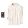 Hooded Solid-color Knitted Hoodie Sweater