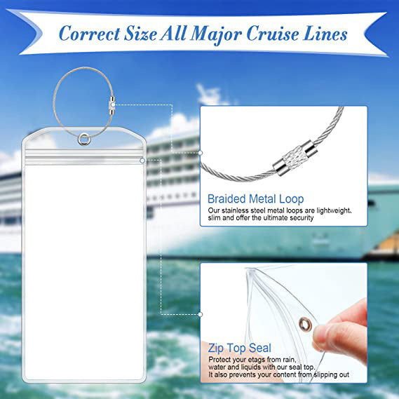 Luggage Label Vertical Transparent Sealed Waterproof ID Card Holder