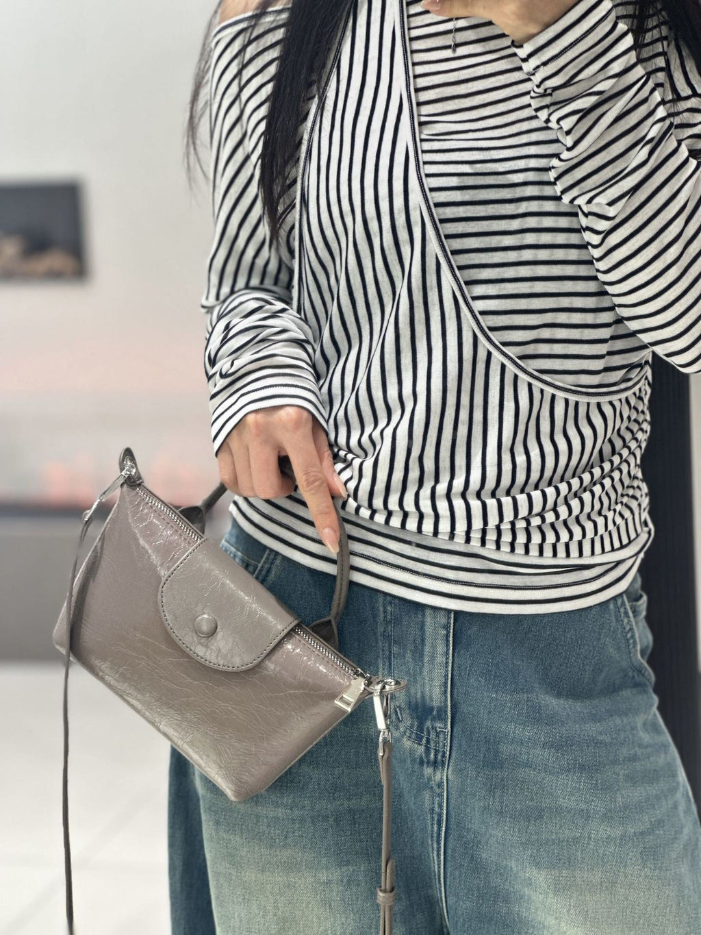 Badi Leather Women's Bag 2025 New Mini Dumpling Bag, Top Layer Cowhide Shoulder Bag, Crossbody Phone Bag, Coin Purse
