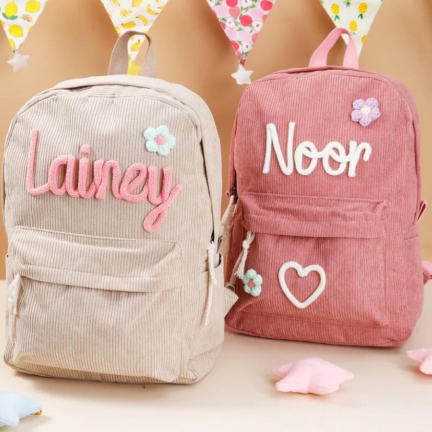 Customisable Velour Fabric Large Capacity Backpack