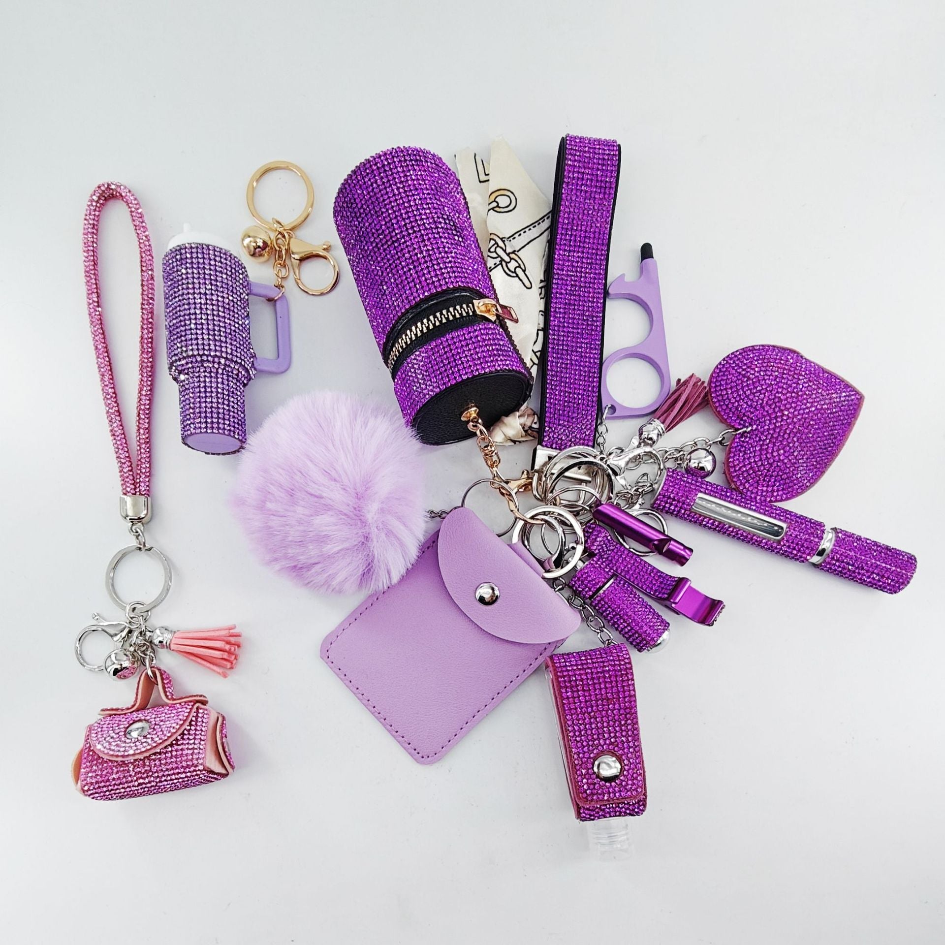 13-Piece Self-Defense Mini Lipstick Keychain Set