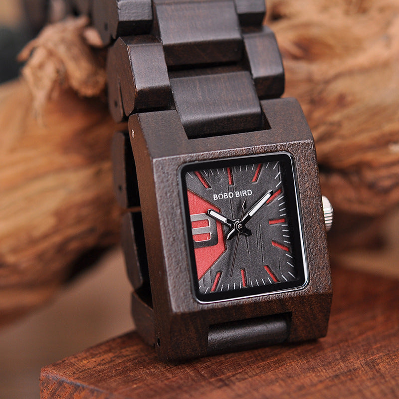 S02 Wooden Decoration Quartz Watch
