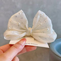 SpringSummer Kids Hair Clip With Three-Dimensional Pearl Big Bow