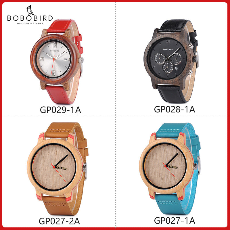 Wooden Watch Simple And Casual Quartz Movement