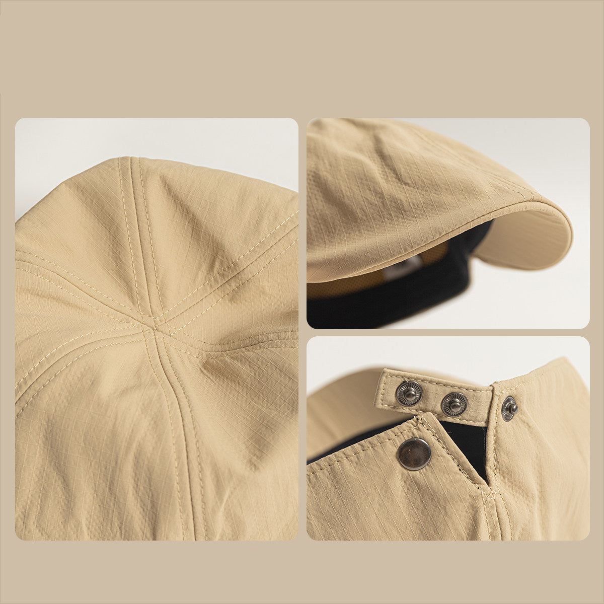 The Men's Solid Color Quick-drying Stitched Design-forward Retro Baseball Cap Is Suitable For Daily Casual Commuting And Street Wear.