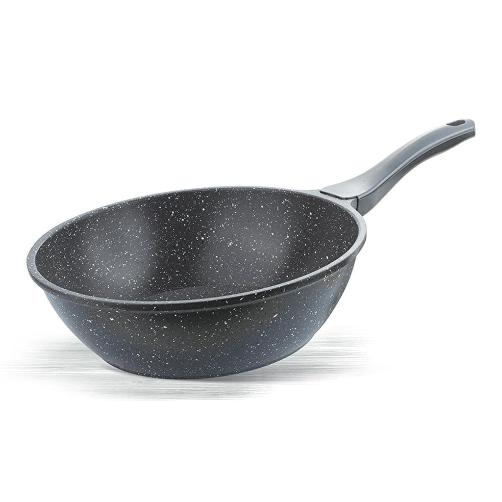 Thermoad 28cm Aluminum Die-Cast Wok Pan Tava - Energy Efficient, Lightweight, Non-Stick Granite Coated, PFOA & PFAS Free