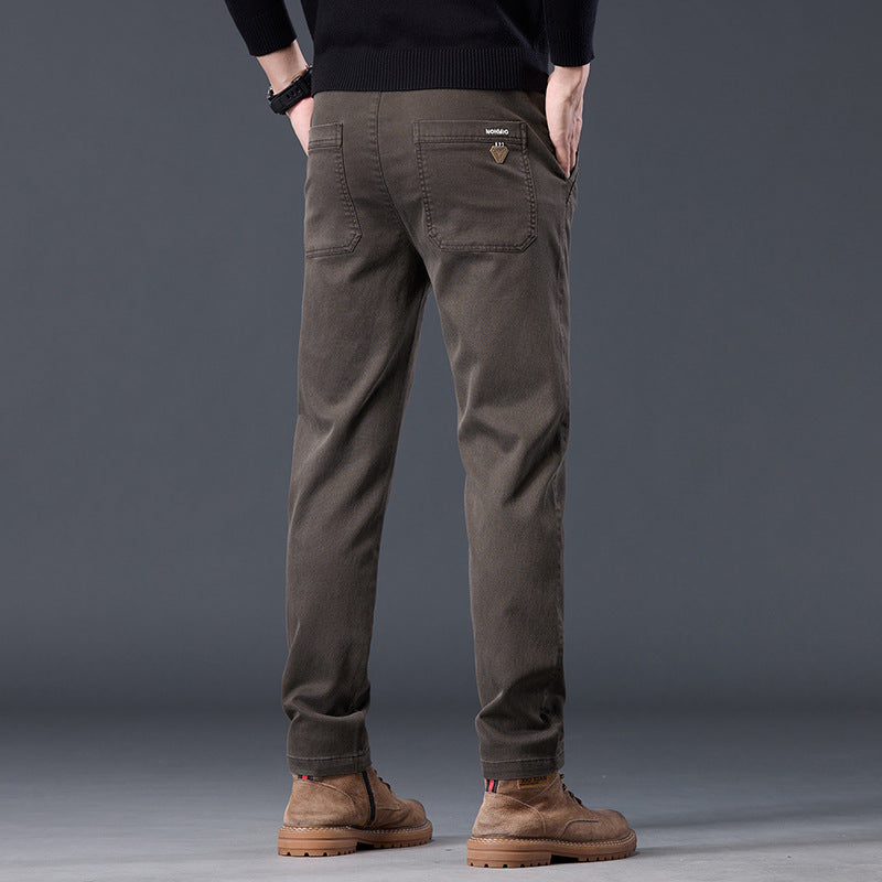 Spring And Autumn Loose-fitting Straight-leg Slim-fit Casual Trousers