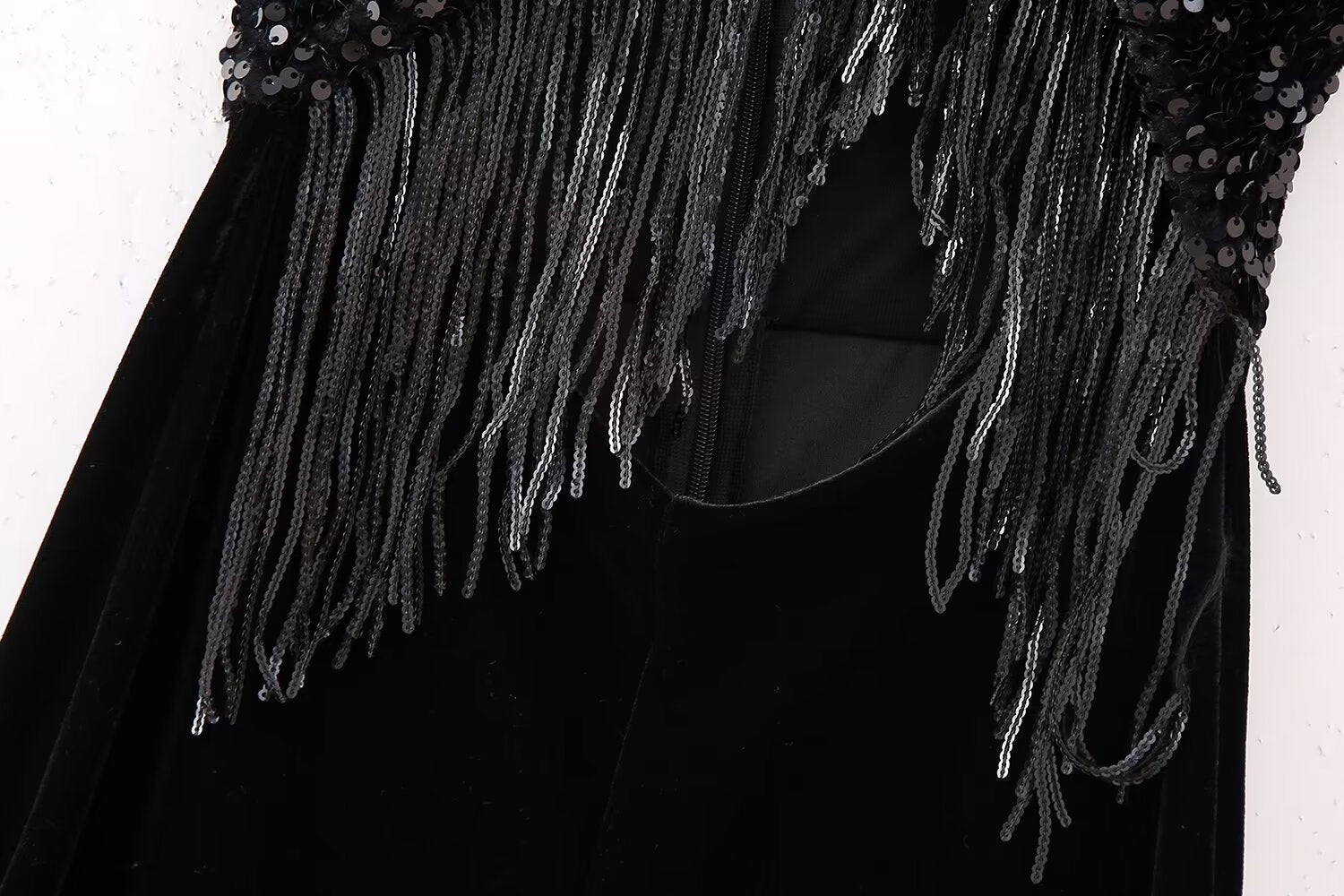 New Halter Backless Tassel Beads Decoration Jumpsuit