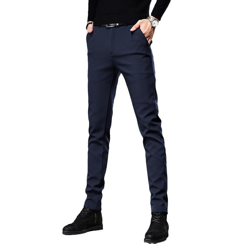 High-end Wrinkle-free Dress Pants Mens Business Slim-fit Tapered-leg Style