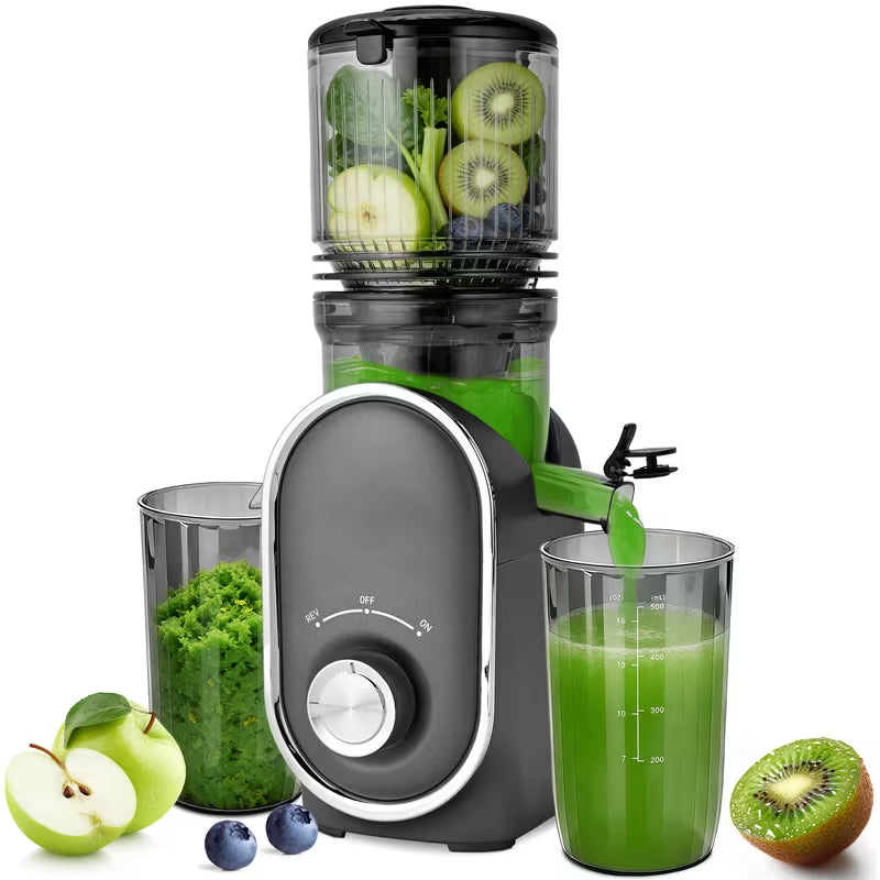 5.2-Inch Cold Press Juicer and Blender with Wide Chute