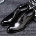Mens Pointed-toe Leather Dress Shoes For Business Attire