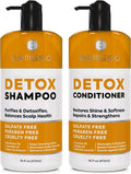 Detox Shampoo and Conditioner Set Ideal for Oily Hair Men and Women Remove Product Buildup Sulfate and Paraben Free with Scalp Clarifying and Detoxifying Properties With Rosemary Oil