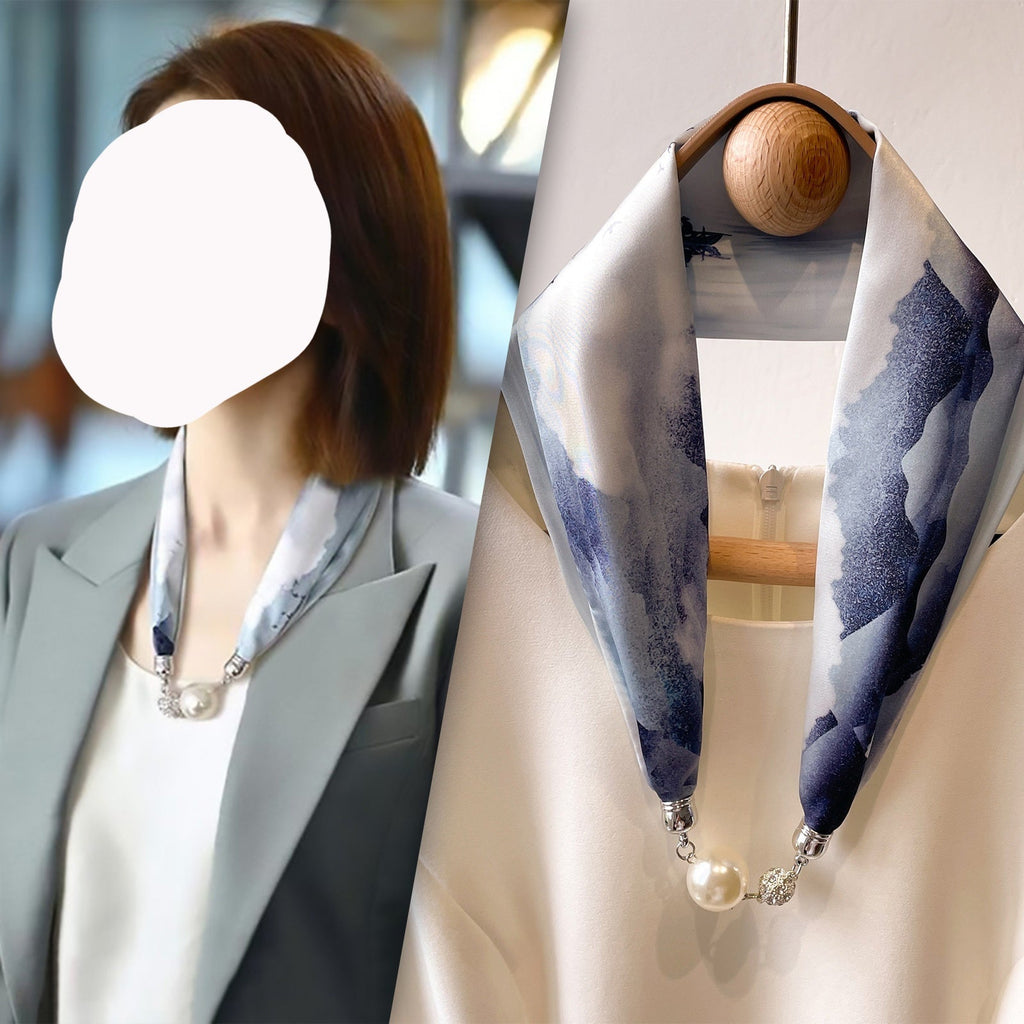 Women's Day Magnetic Suction Convenient Small Silk Scarf Popular
