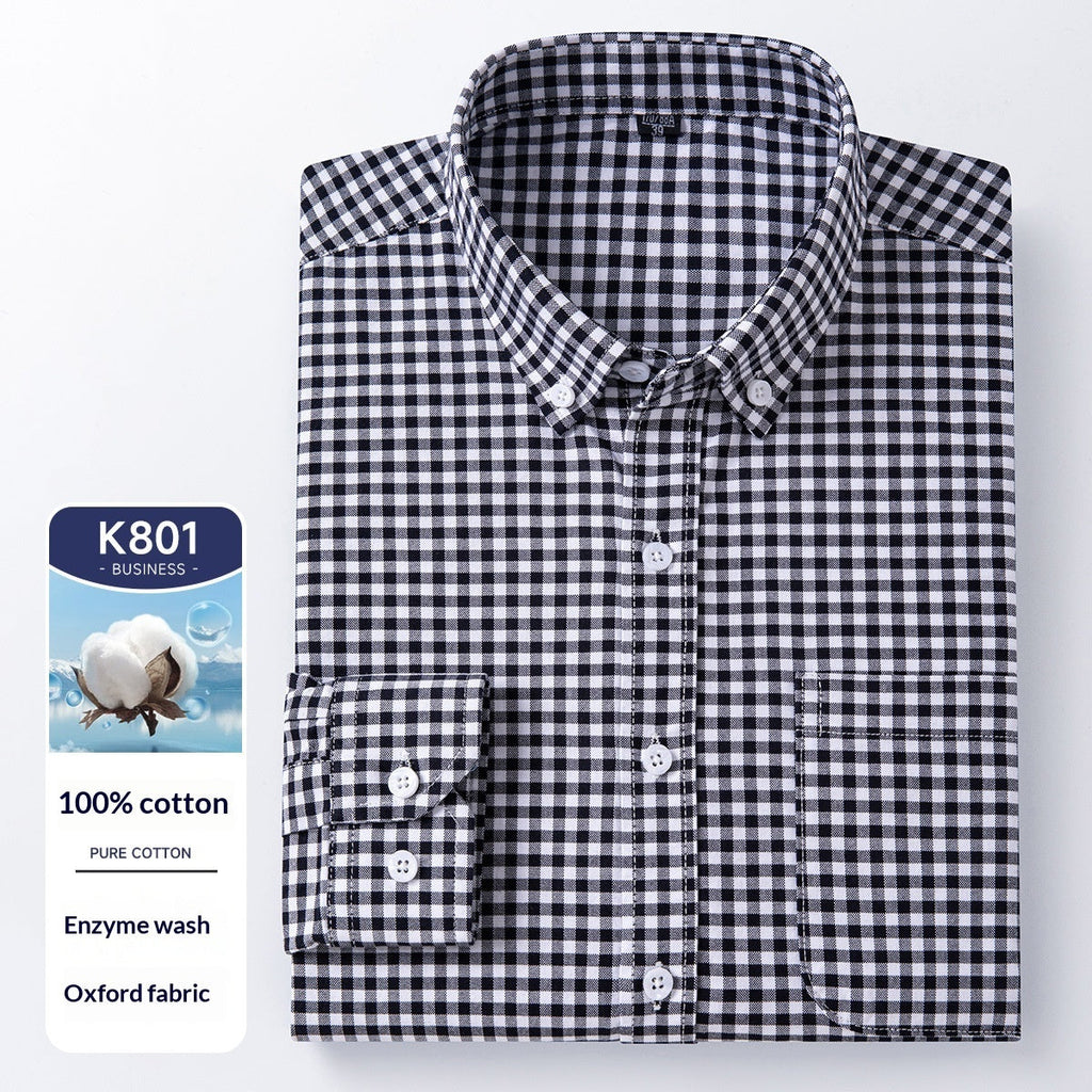Men's Cotton Long Sleeve Oxford Woven Shirts