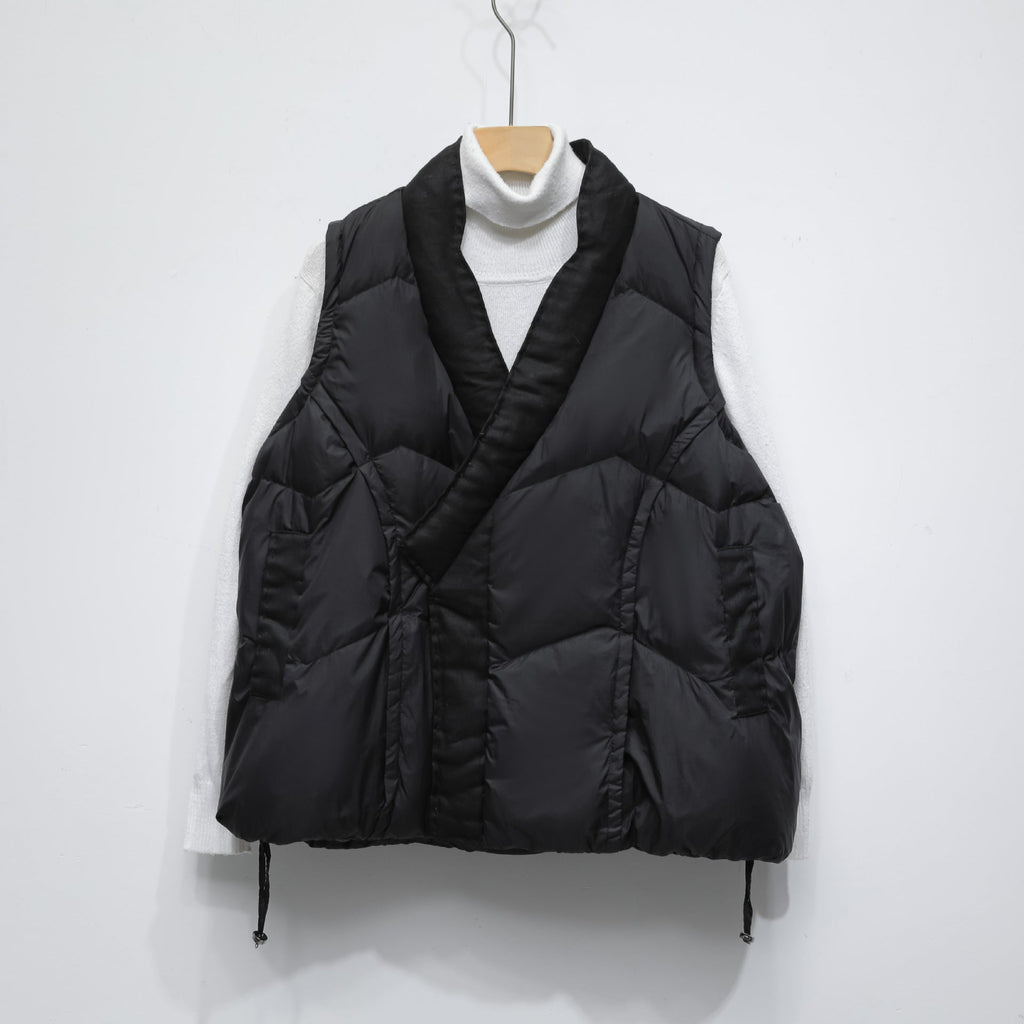 90 Down Solid Color Stand-collar Vest Women's Down Jacket