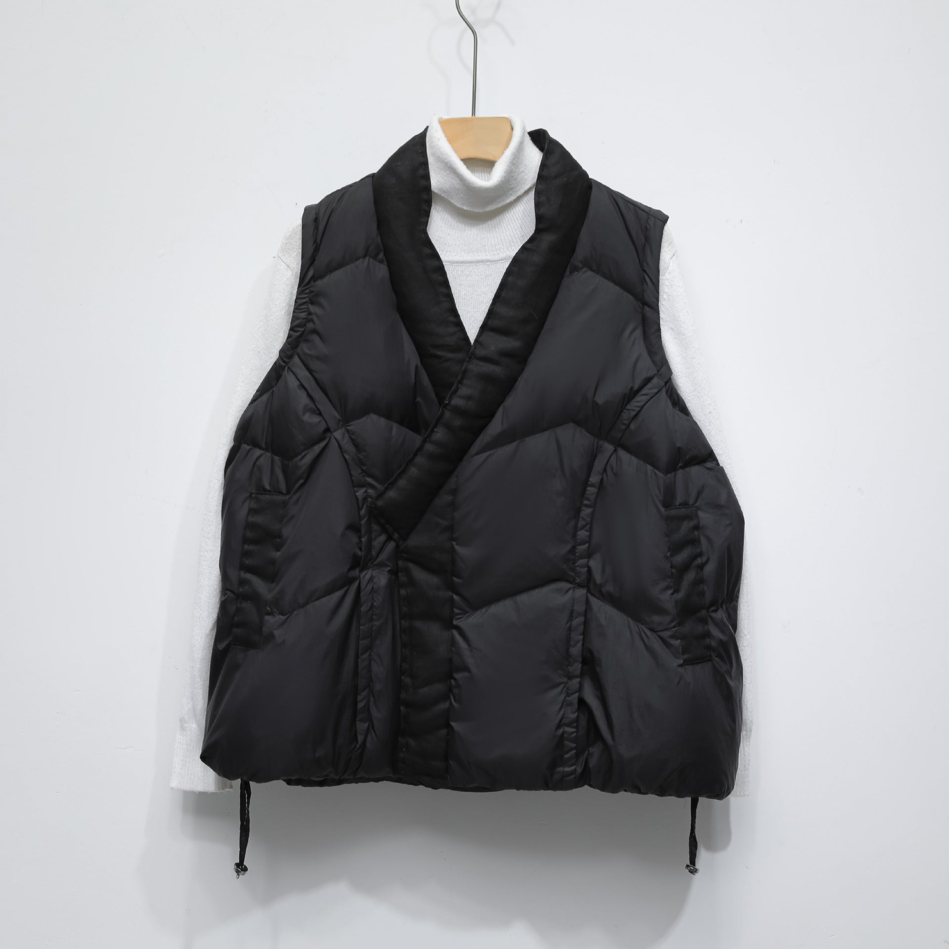 90 Down Solid Color Stand-collar Vest Women's Down Jacket