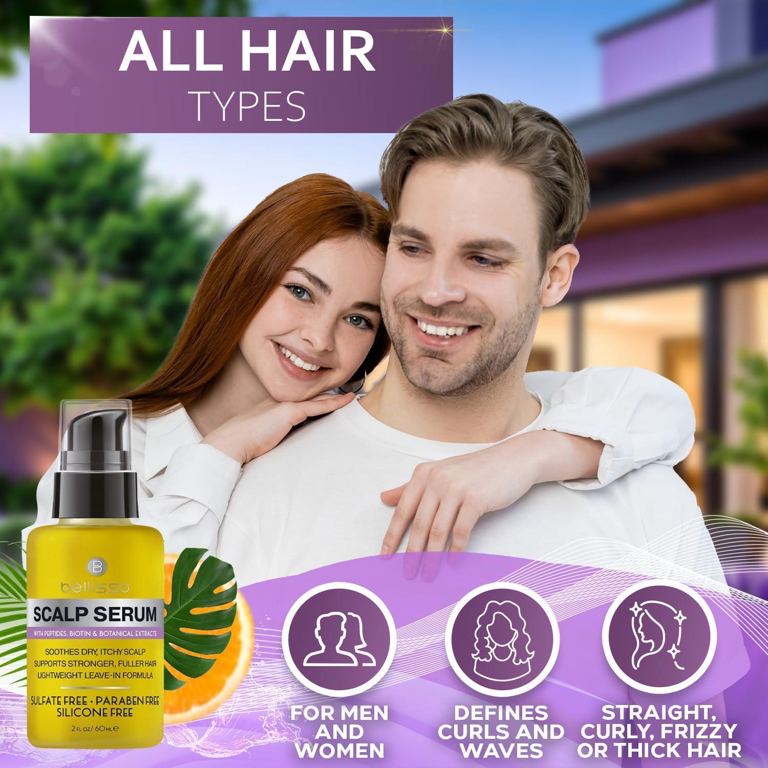 Scalp Serum Dry and Itchy Dandruff Moisturizer 2 Fl Oz Treatment for Women and Men Advanced Care and Anti Itch Relief Tonic