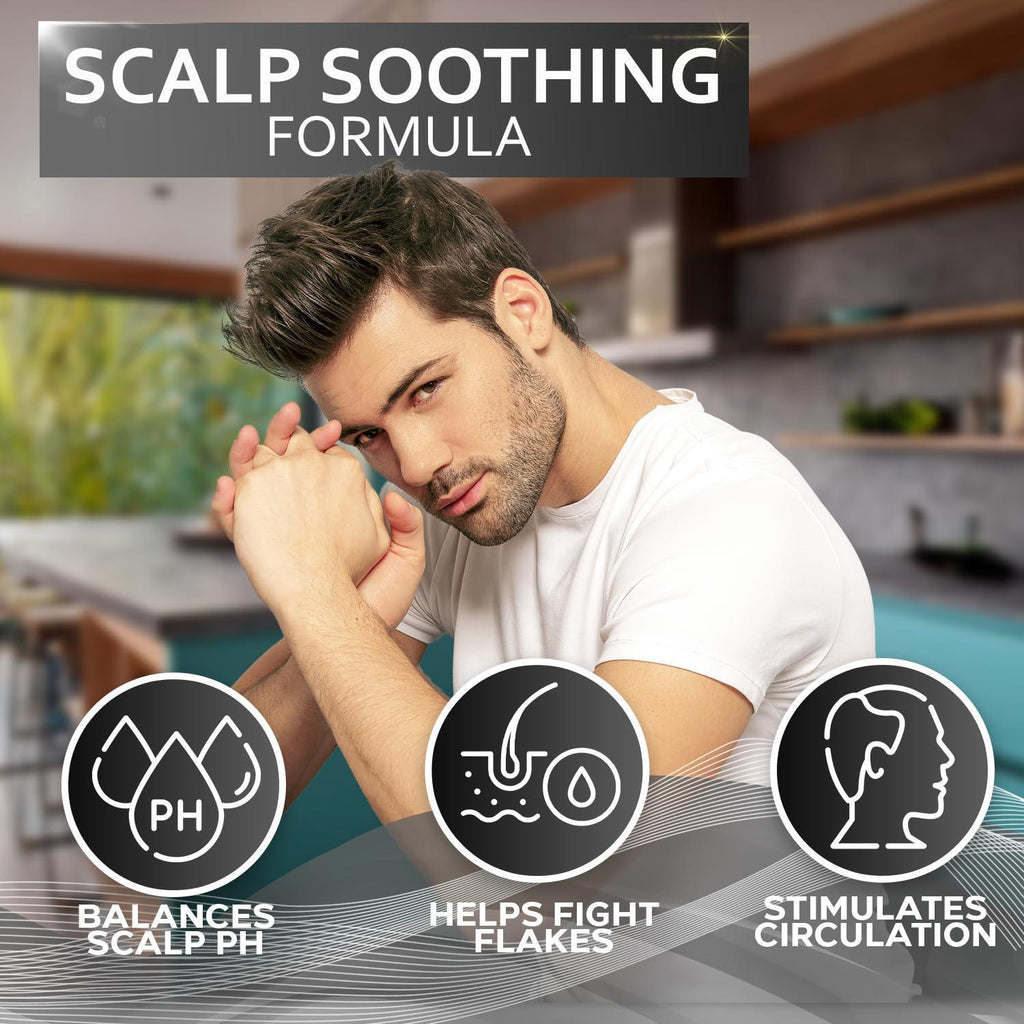 Mens Shampoo and Conditioner Set Sulfate Free and Clarifying For Men with Oily to Normal Hair Moisturizing and Thickening Biotin Keratin Tea Tree Oil Caffeine and Peppermint for Dandruff