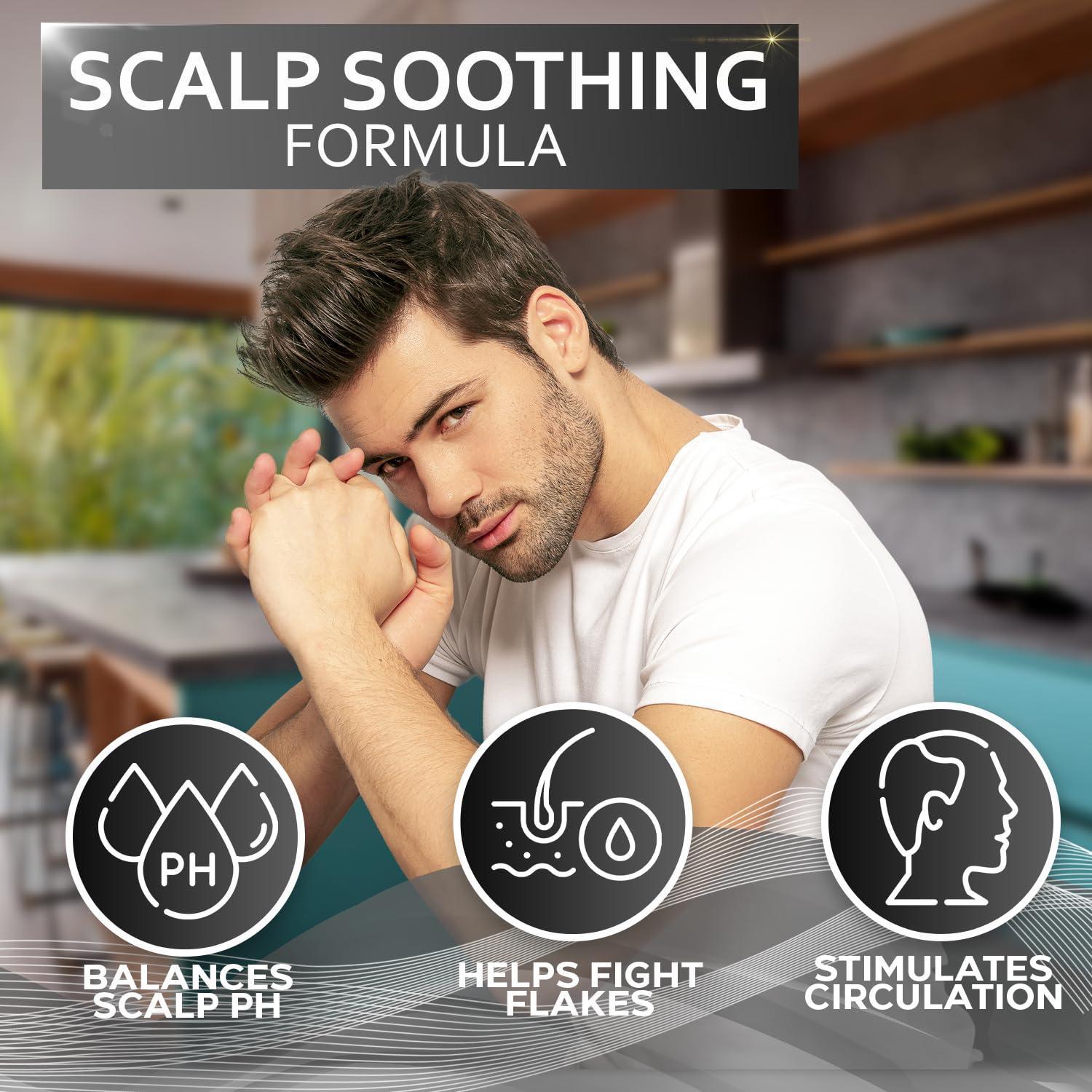 Mens Shampoo and Conditioner Set Sulfate Free and Clarifying For Men with Oily to Normal Hair Moisturizing and Thickening Biotin Keratin Tea Tree Oil Caffeine and Peppermint for Dandruff