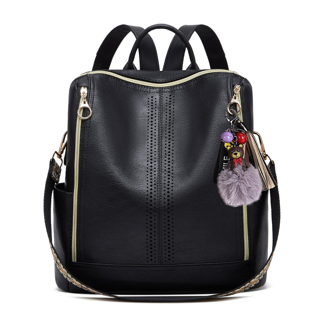Springsummer Korean-style Casual Soft-leather Womens Backpack