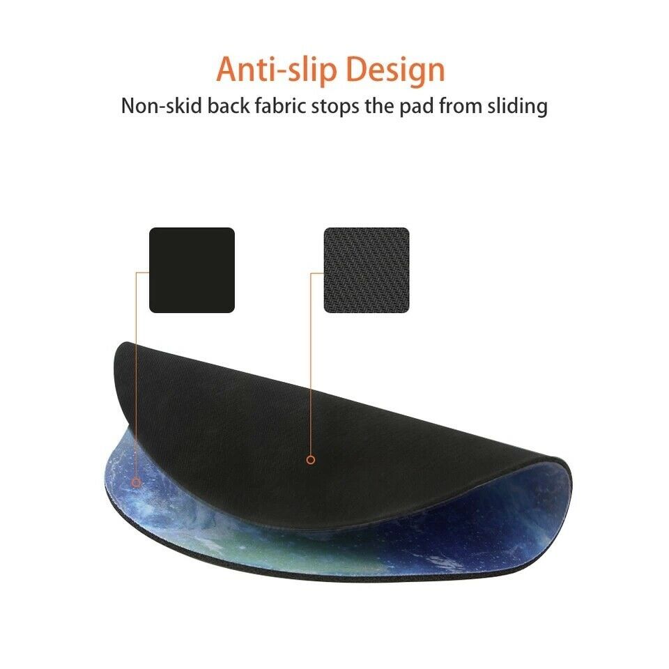 Round Gaming Mouse Pad for PC, Laptop, and Notebook - Non-Slip Mice Mat