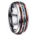 Nuncad 8MM Hawaiian Koa Wood Men's Wedding Ring