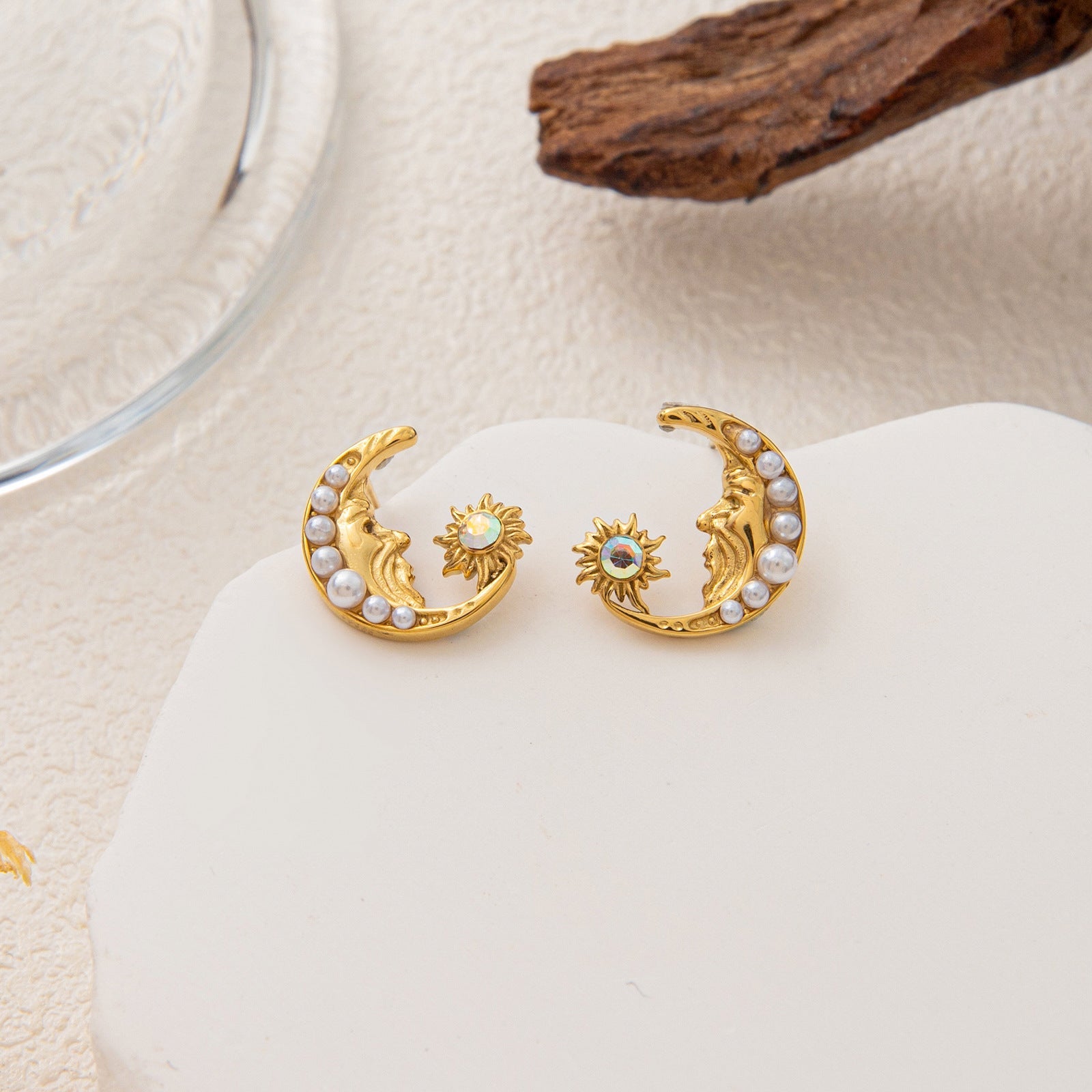 Fashion Stainless Steel Pearl Earrings