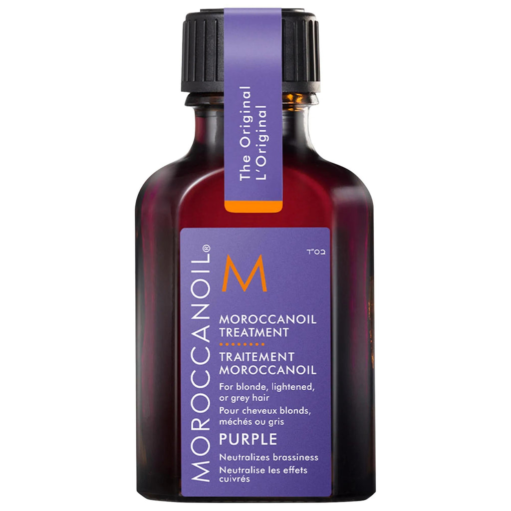 Moroccanoil Purple Hair Oil for Blonde Hair - Tone-Correcting, Hydrating, and Brassiness Reducing Hair Treatment Oil