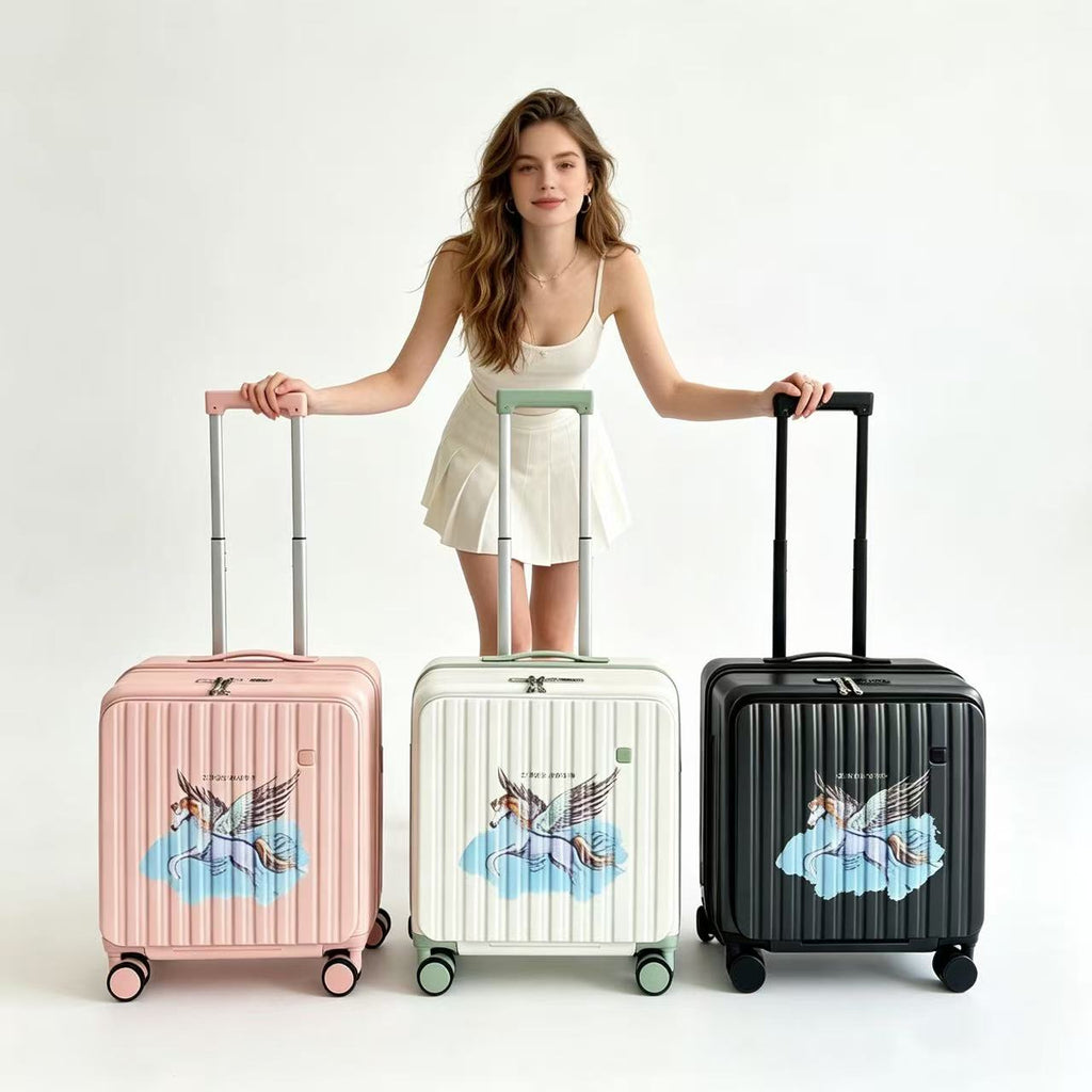Side Opening Small Luggage Compartment, 20 Inch Compact Wheeled Travel Bag, Suitable For Carrying Around, Lightweight And Practical