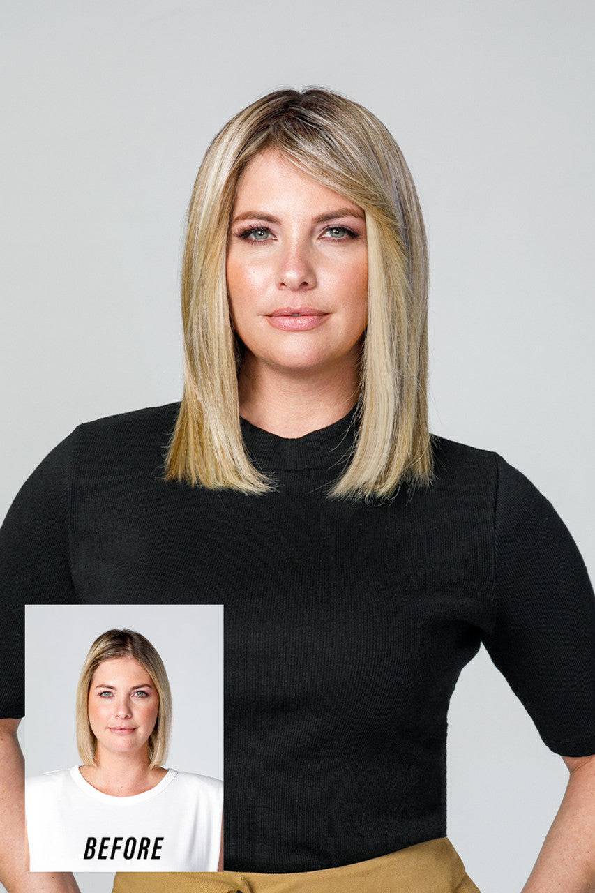 Jon Renau easiPart T HD 12" Monofilament Hair Topper, 1B