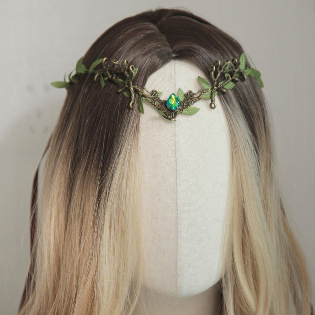 Leaf Water Drop Headband Female Elf Fairy Headdress