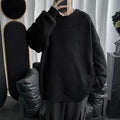 Solid-color Crew-neck Sweater For Men And Women