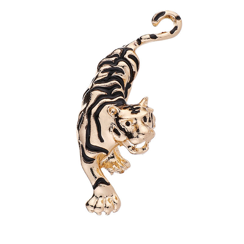 Fierce Lion Head And Tiger Personalized Vintage Brooch