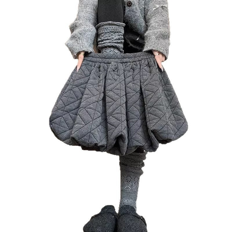 Sophisticated Textured Houndstooth Bloom Casual Pants